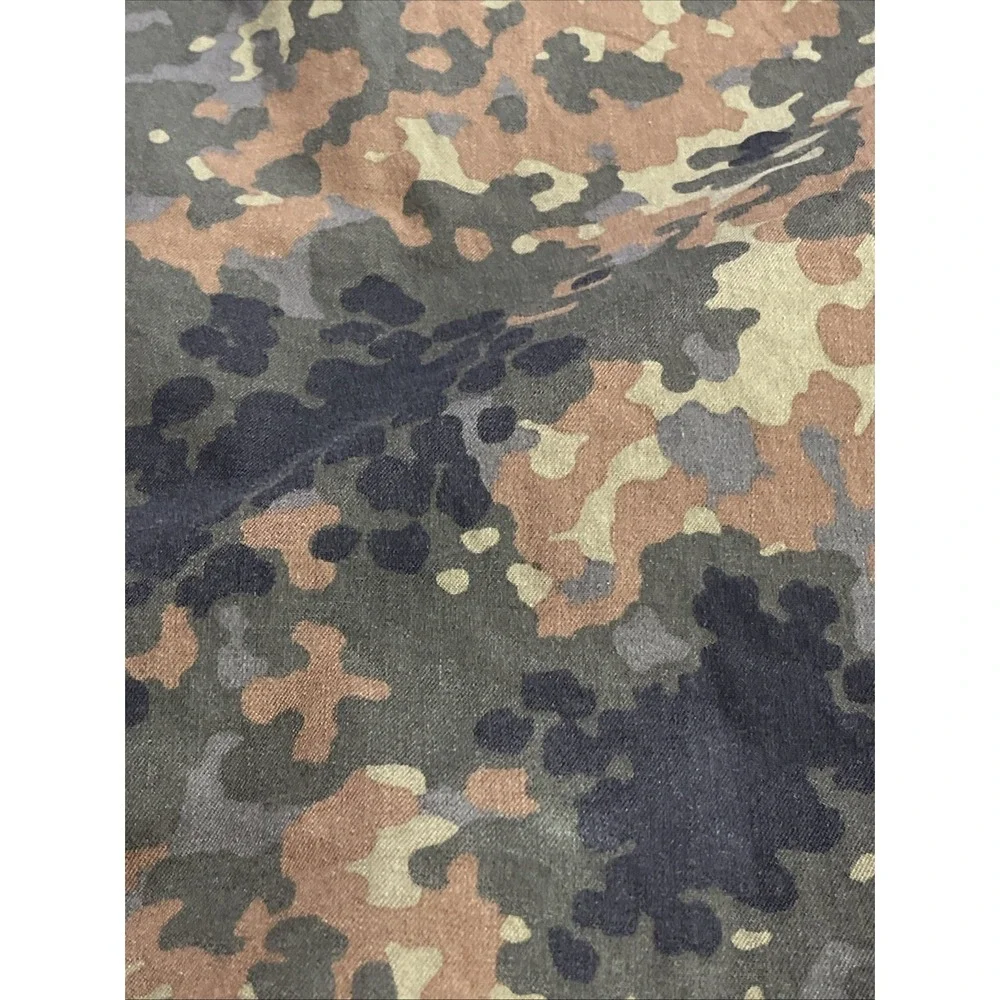 German Bundeswehr Flecktarn Camo Shirt Zip And Snap Closer‎ Long Sleeve Unisex